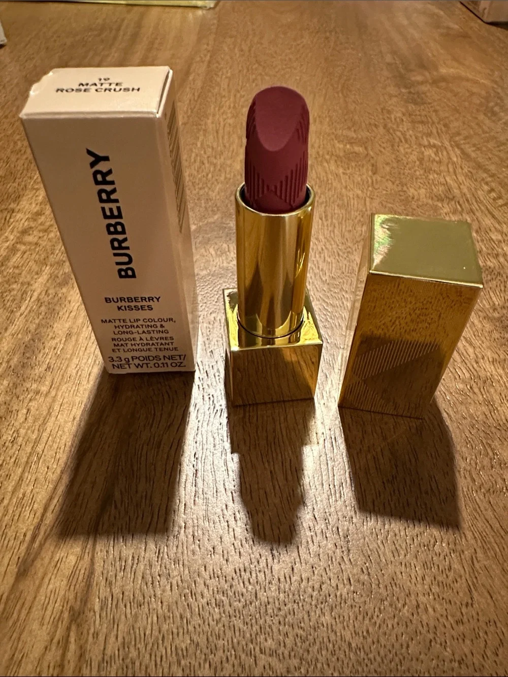 BNIB Burberry Kisses Matte Lipstick ~ Matte Rose Crush (19)